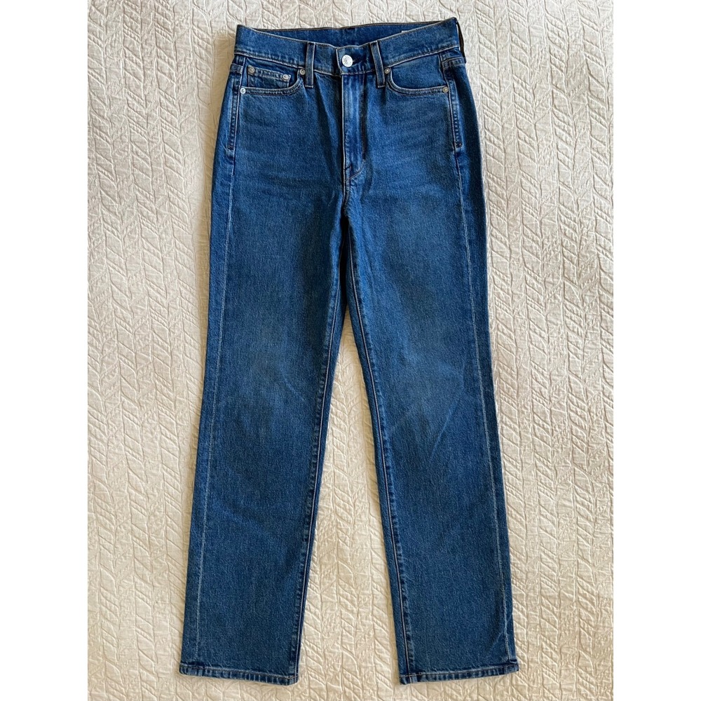 AYR The LaLa 90s Straight Leg Jean in True Story Size 26 Mid Blue Denim - Picture 3 of 8